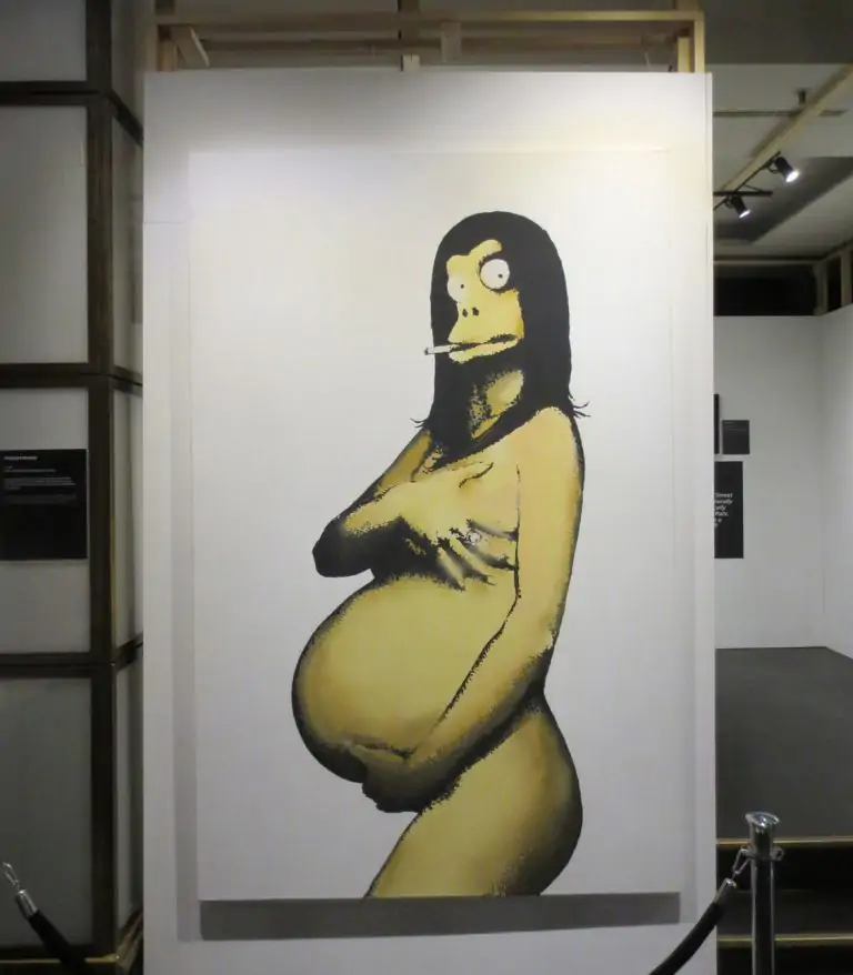 Sale a subasta la icónica caricatura de Demi Moore obra de Banksy