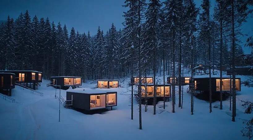 Cabañas modulares para este hotel de montaña en Eslovaquia