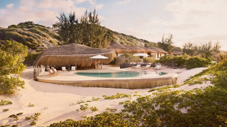 Un espectacular hotel en África formado por cabañas de paja y rodeado de playas paradisíacas