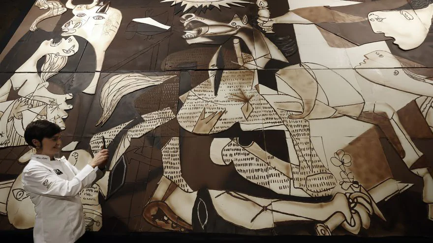 El ‘Guernica’ de chocolate belga