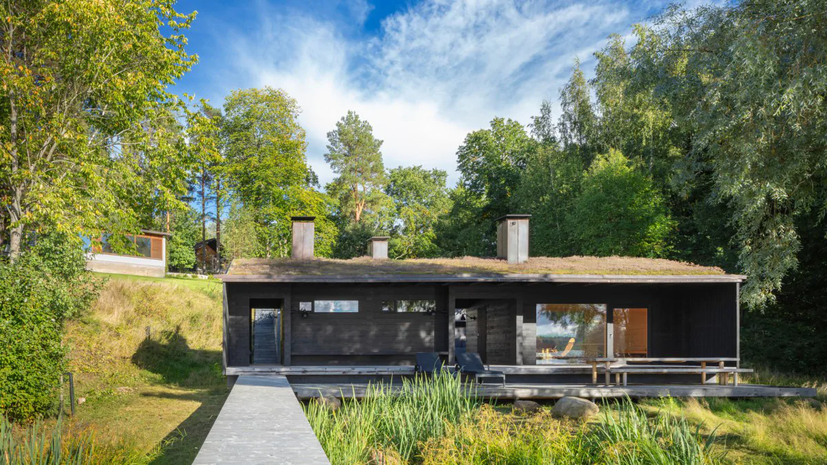 Una casa junto a un lago en Helsinki