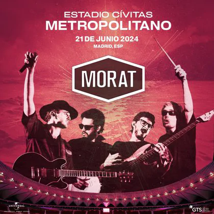 Morat actuará el 21 de junio de 2024 en el Cívitas Metropolitano de Madrid