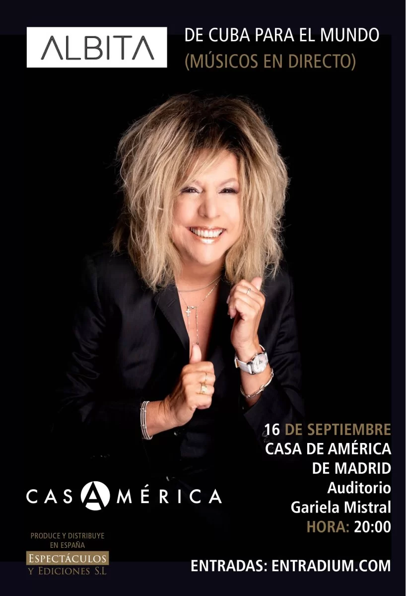 Albita, la gran intérprete de la música cubana, vuelve a Madrid el próximo día 16
