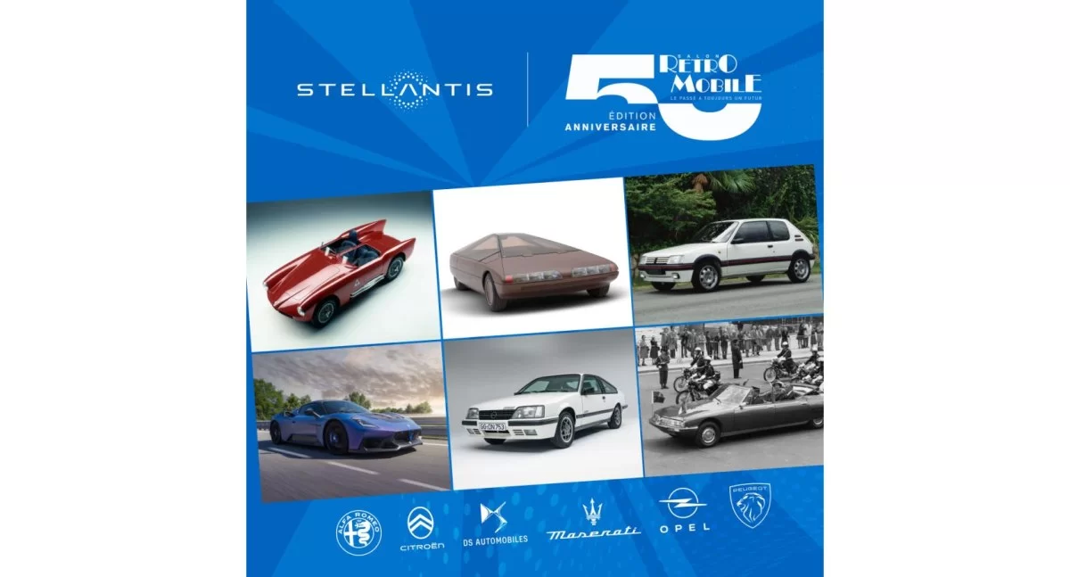 Stellantis celebra el 50º aniversario del Salón Rétromobile en París, exhibiendo coches clásicos legendarios de seis marcas