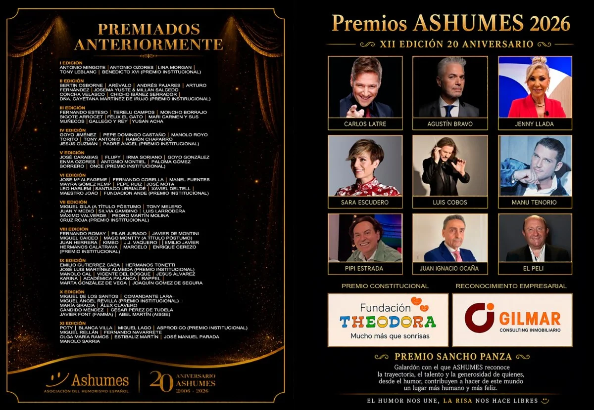 Celebrando el XX aniversario de su fundación, ASHUMES éntrega la XII edición de los premios “Sancho Panza” el domingo 28 de junio
